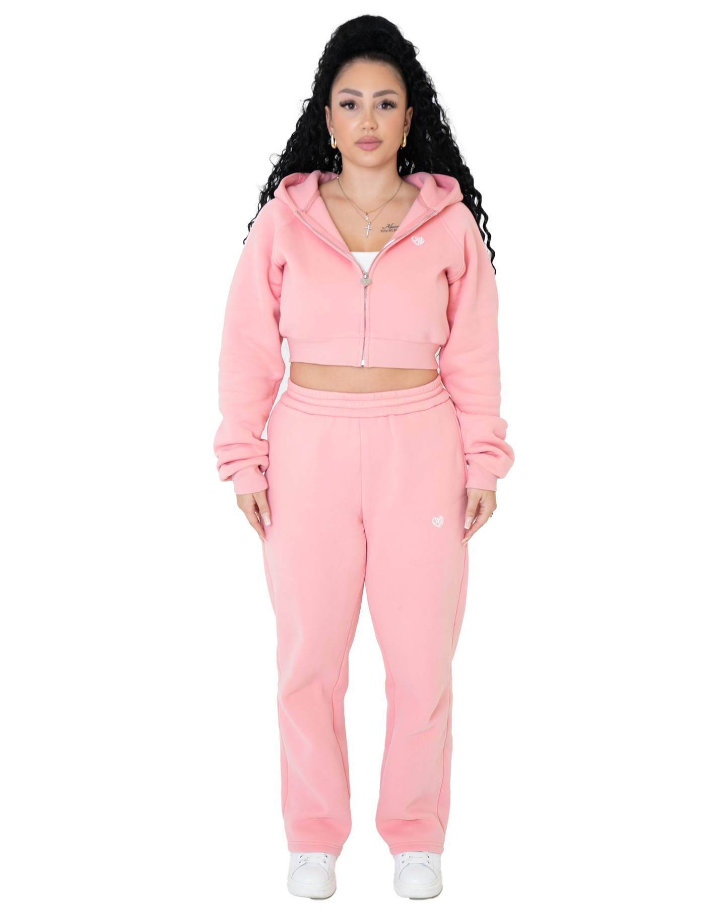 Wmns Cropped Tracksuit Babyrosa
